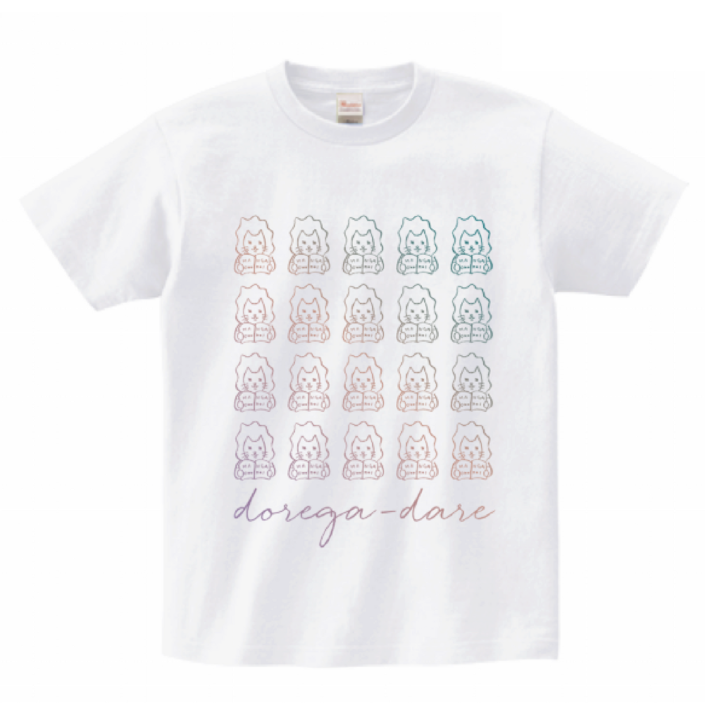 【PMZ】ライオンさん Tシャツ「doregadare」〈ホワイト〉